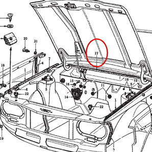 510ブルーバード用新品 カウルトップのゴム新品 datsunブル シール/パッキン/ラバー カウルパネルの画像2