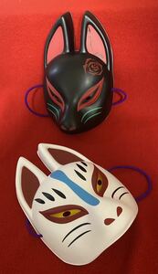  japanese tradition beautiful [ mask ]! one side . surface | white & black : eye light ... impression .. pattern. .. one side. 