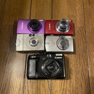 1円〜　Canon デジタルカメラ デジカメ コンパクトデジタルカメラ まとめ　まとめて　5台　IXY power shot