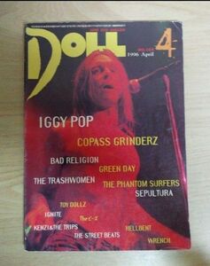 DOLL 1996年4月号。NO.104 パンク専門誌 IGGY POP PUNK DOLLドール