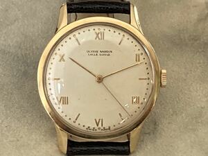 ULYSSE NARDIN ユリスナルダン 18K 0.750 17石 手巻時計 オーバーホール済 マリンクロノメーター アンティーク LOCLE SUISSE ローマ数字