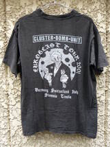 CLUSTER BOMB UNIT Tシャツ 当時物 GISM GAUZE DISCLOSE SDS GLOOM CORRUPTED NAPALM DEATH LOS CRUDOS EXIT-13 GRIEF DYSTOPIA EYEHATEGOD_画像2