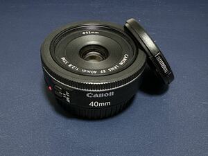 【中古美品】CANON EF 40mm F2.8 STM 隠れLレンズ パンケーキ【即決時は送料無料】