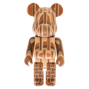 MEDICOM TOY メディコムトイ BE@RBRICK karimoku Yosegi 2nd 400% ベアブリック カリモク 寄木 フィギュア 人形 ブラウン