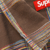 SUPREME シュプリーム 23AW Woven Plaid Shirt ウーベン プレイド ロゴ刺繍 長袖シャツ ブラウン_画像4