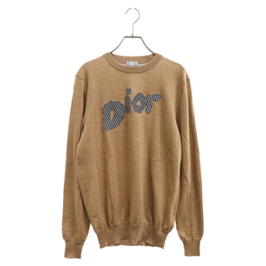 Dior HOMME ディオールオム 19AW Logo Patch Sweater ロゴパッチニットセーター ブラウン 933M614AT048