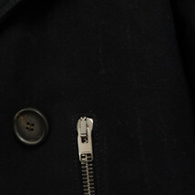 Dior HOMME ディオールオム 07AW ジップディテール ベルト付き 中綿 キルティング Pコート ピーコート ブラック 7H3130710315_画像3