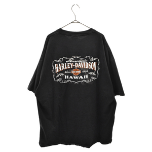 VINTAGE ヴィンテージ Harley-Davidson HAWII ハワイロゴプリント半袖Tシャツ カットソー ブラック