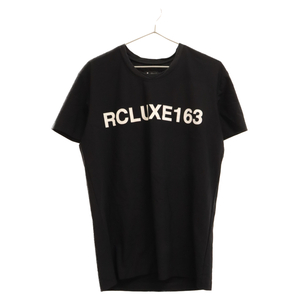 リュクス163エイケイエムブラウンバニー 18AW ハイブリッドネック パンクロゴ 半袖Tシャツ カットソー AJ086 ブラック