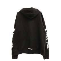 CHROME HEARTS クロムハーツ SWTSHRT PLVR 袖ロゴ プルオーバー スウェット パーカー ブラック_画像2