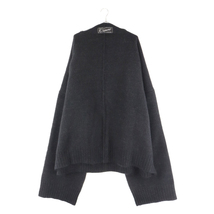 RAF SIMONS ラフシモンズ 22SS Oversized Knitted Jumper 212M84050002 ロゴパッチオーバーサイズニット長袖セーター グレー_画像1