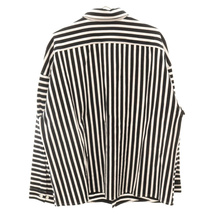 MARNI マルニ 22SS COMPACT STRIPED JERSEY SHIRT コンパクトストライプ 長袖シャツ ブラック/ホワイト CUMU0061X0_画像2