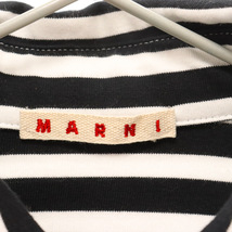 MARNI マルニ 22SS COMPACT STRIPED JERSEY SHIRT コンパクトストライプ 長袖シャツ ブラック/ホワイト CUMU0061X0_画像4