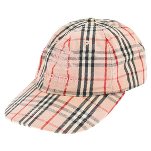 SUPREME シュプリーム 22SS×Burberry Denim 6Panel Cap バーバリーデニム 6パネル キャップ 帽子 ピンク