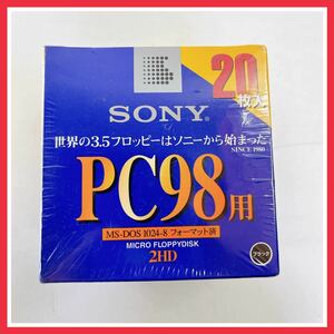y1202 【未開封】 ソニー SONY 3.5 フロッピー PC98用 黒 20枚 MS-DOS 1024-8 フォーマット済