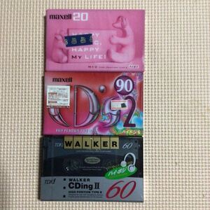 maxell MY2 20. CD's90. WALKER CDingⅡ 60. ハイポジション　カセットテープ【未開封新品】■■