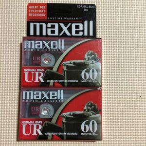 maxell UR 60【メキシコ産】2パックx1 ノーマルポジション　カセットテープ【未開封新品】★