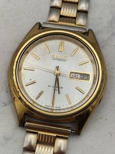 L6 1円～ 不動品 セイコー SEIKO 7019-7430 自動巻き AUTOMATIC 21石 デイデイト 腕時計 シルバー文字盤 ステンレス メンズ 社外ベルト