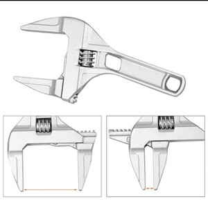 ◆大型 モンキー レンチ スパナ アンテナ マスト ルーフ タワー 短いハンドル 万能 軽量 アルミ マルチツール 蛇口 水道
