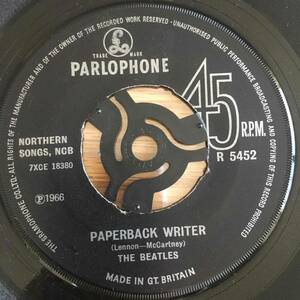 【UKオリジナル】The Beatles/Paperback Writer/rain/Parlophone/R 5452/KT刻印/初期マト/轟音！/スタンパ1文字！