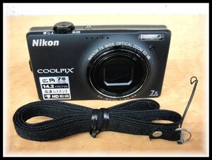 5C343ST NIKON ニコン デジタルカメラ COOLPIX クールピクス S6000 ノーブルブラック 広角 7倍ズーム 14.2メガピクセル SDHCカードおまけ
