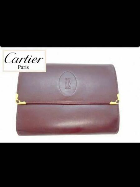 カルティエ Cartier レッド 赤 財布 ヴィンテージ ウォレット