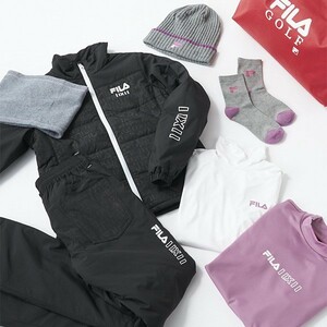 FILA 2024年福袋 レディースLLサイズ【ブルゾン＆パンツ＆シャツ×2＆ネックウォーマー&ニット帽&ソックス】7点SET 793100 ミックス 822