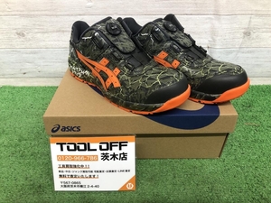 015●未使用品・即決価格●asics アシックス 安全靴 WINJOB CP306BOA 300 26.0 マントルグリーン×ハバネロ