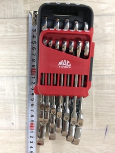 003☆未使用品・即決価格☆　MACTOOLS フレックスギアレンチセット　12個 PTTRAY-12　19mm-7mm