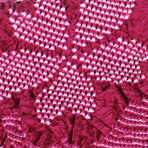 振袖用 総絞り帯揚げ 正絹 赤紫 桜 hu262 未使用品 ふりそで レディース シルク 成人式 送料無料の画像2