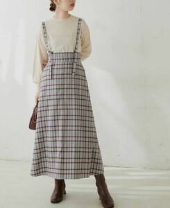 natural couture ワンピース ドット釦デザイン 2WAYスカート ワンピース キャミワンピ サロペット
