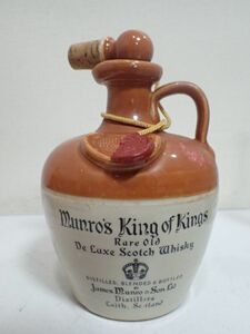 豊JF195/8J●Munro's King of Kings Rere old de Luxe マンローズ キング オブ キングス スコッチウイスキー 陶器ボトル 古酒未開栓●