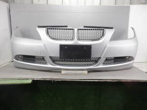 H17年 BMW E91 325i ツーリング 右H E90 フロント バンパー シルバー フォグ付/65(25)【5-35068】宅配不可(福通営業所止)82446