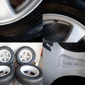 即決 ホンダ 純正 ストリーム アルミ 4本 15x6J(+55)PCD114.3-5穴 205/65R15 19年製 溝5-6mm /60(30)【5-32676】宅配不可(福通営業所止)FRの画像10