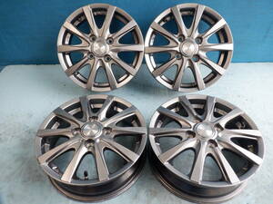 即決 GRASS アルミ ホイール 4本 軽自動車 ワゴンR ムーブ 13x4.00B(IS42) PCD100-4穴 /40(10)【5-32810】宅配不可(福通営業所止)