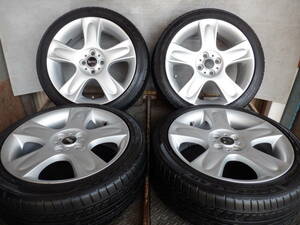 ミニ 純正 アルミ 17x7J（IS48）PCD100-4穴 205/45R17 タイヤ付 溝5-6mm/60(30)【5-19483】宅配不可(福通営業所止)