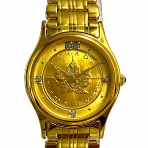 レディース腕時計 腕時計 動作品 SK-148-C メイプルリーフ金貨コイン1/10OZ レディース