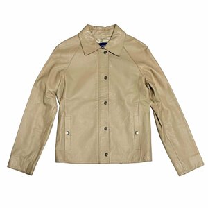 BURBERRY バーバリー ブルーレーベル ジャケット ラムレザー ベージュ系 レディース サイズ38 アウター