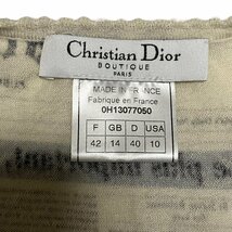 ○送料無料 Dior ディオール カーディガン ニュースペーパー 英字新聞柄 カシミヤ100% グレー系 レディース サイズ42_画像7