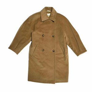 MAX MARA マックスマーラ ダブル コート 肩パット ウール キャメル系 レディース サイズ38 ※シミ.虫食い有 アウター