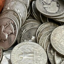 アメリカ銀貨 クォーターダラー 1/4ドル ワシントン 830枚 約5.1kg 1964年以前 まとめ 大量セット_画像3