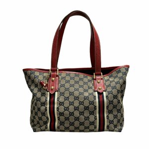 GUCCI グッチ GGキャンバ スバイカラー ハンドバッグ ※チャーム付き