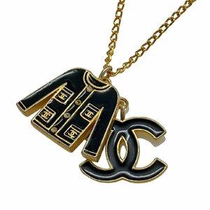 CHANEL シャネル ダブルチャーム ペンダントネックレス ココマーク×ジャケット ゴールドカラー 02A ヴィンテージ