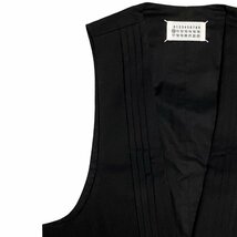 ○MARTIN MARGIELA マルタンマルジェラ 美品 タグ付き メゾン マルタン マルジェラ ベスト ウール×シルク ブラック メンズ サイズ48_画像4