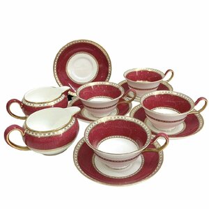 ☆Wedgwood ウェッジウッド ユーランダーパウダールビー ティーカップ&ソーサー C&S クリーマー セット