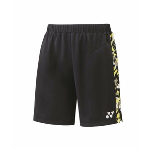 【15141 400 L】YONEX(ヨネックス) メンズニットハーフパンツ　ブラック/イエロー　サイズL 新品未使用タグ付き バドミントン 2023