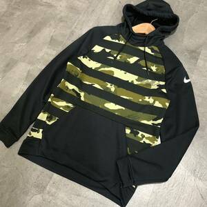 J ▼ 都会のカジュアルウェア '着心地抜群' NIKE ナイキ DRI FIT ボーダー カモフラ 迷彩柄 パーカ / フーディ size:M プルオーバー 上着