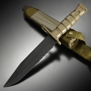トレーニングナイフ M10バヨネット 訓練用 ラバー製 シース付き [ タン ] ダミーナイフ ゴムナイフ 模造ナイフ