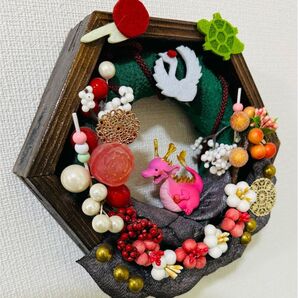 ハンドメイドお正月辰リース