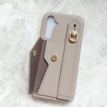 Galaxy A54 ケース　ベージュ　レザー風ケース ベルト　カードケース　匿名配送_画像5